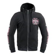 Odzież motocyklowa - Vintage W-TEC Black Heart Bluza motocyklowa męska z kapturem W-TEC Black Heart Iron Hoodie, Czarny, L 22878-L - miniaturka - grafika 1