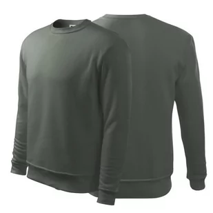 Bluza ciemny khaki męska dziecięca z logo na sercu i plecach nadrukiem logo firmy 300g 406 kolor 67 bluza podstawowa - Moda i Uroda OUTLET - miniaturka - grafika 1