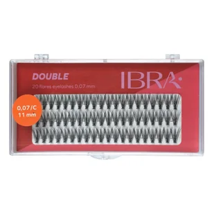 Ibra Ibra - ,,DOUBLE'' FLARES EYELASH - KNOT-FREE - Kępki sztucznych rzęs o podwójnej objętości - 11 mm IBRK2D11 - Sztuczne rzęsy i akcesoria - miniaturka - grafika 3