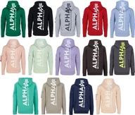 Bluzy męskie - Bluza męska z kapturem ALPHA INDUSTRIES BACK PRINT HOODY, rozmiar:XXL, kolor:03 Czarny - miniaturka - grafika 1