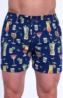 Majtki damskie - Bawełniane bokserki męskie Classic 001/168, Kolor granatowy-wzór, Rozmiar M, Cornette - Intymna - miniaturka - grafika 1