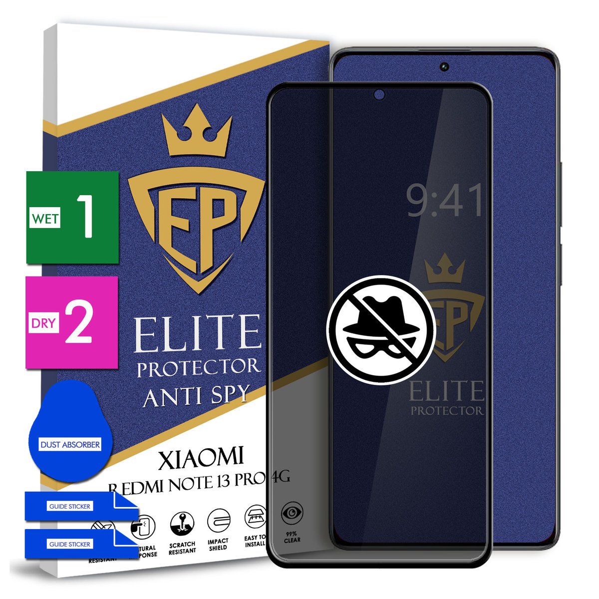 Szkło Prywatyzujące Na Telefon Xiaomi Redmi Note 13 Pro 4G Hartowane 9H 5D