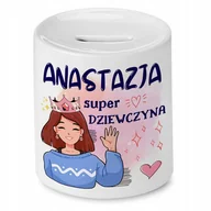 Skarbonki - Skarbonka 330 ml Dla Anastazji Córki Dziecka z Nadrukiem ze Zdjęciem - miniaturka - grafika 1