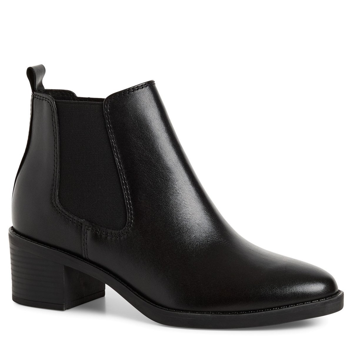 Botki damskie czarne Marco Tozzi 25331 skórzane na obcasie na zamek-39