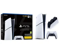 Konsole Playstation - Sony PlayStation 5 Digital Slim D Chassis PS5 1TB + Stacja Ładowania DualSense - miniaturka - grafika 1