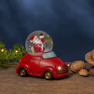 Ozdoby bożonarodzeniowe - Dekoracja świąteczna szklana kula z Mikołajem Led VINTER - miniaturka - grafika 1