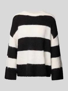 Sweter z dzianiny o kroju oversized z prążkowanymi wykończeniami model ‘SUTTON’ - Swetry damskie - miniaturka - grafika 1