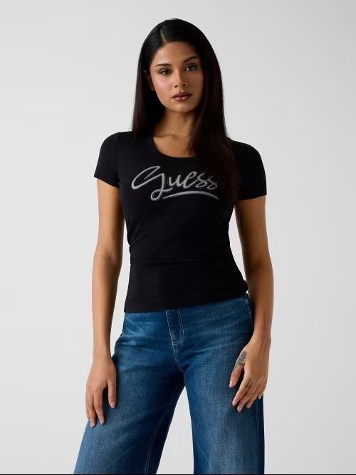 t-shirt donna guess w6ri24 j1314 jblk