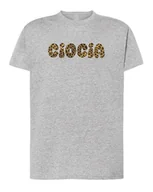 Koszulki i topy damskie - Koszulka dla Cioci Jaguar Drapieżnik Napis Prezent Szary melanż L - miniaturka - grafika 1