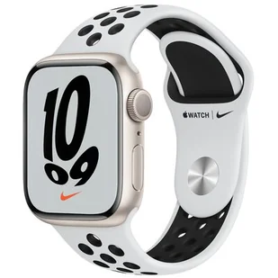 Apple Watch 7 Nike GPS 41mm Starlight Aluminum/Black Sport - Smartwatch - miniaturka - grafika 1