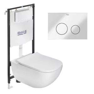 VITALLE A89310473101 PALO zestaw WC podtynkowy: stelaż, miska, deska, przycisk chrom - Stelaże i zestawy podtynkowe do WC - miniaturka - grafika 1