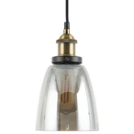 Lampy sufitowe - Beliani Lampa wisząca szklana/mosiężna PARMA - miniaturka - grafika 1