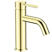 Baterie umywalkowe - Bateria umywalkowa Besco Veo jasne złoto BU-VII-JZ - miniaturka - grafika 1