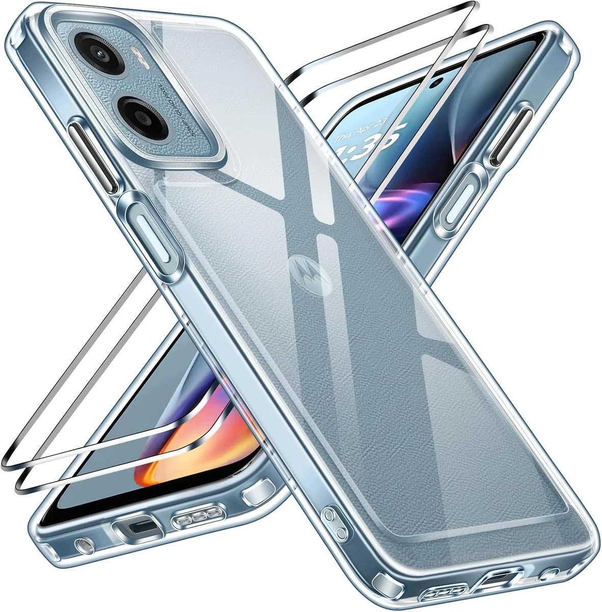 ETUI 1 SZTUKA + SZKŁO 2 SZTUKI ZESTAW OCHRONNY CLEAR SMARTFON