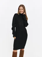 Sukienki - Swetrowa sukienka w kolorze czarnym - miniaturka - grafika 1
