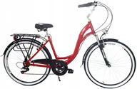 Rowery - Dallas Bike City Alu 28 cali Damski Czerwony z czarnym - miniaturka - grafika 1