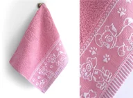 Ręczniki - Ręcznik 30x50 Pieski w akcji różowy frotte bawełniany dziecięcy do przedszkola Greno Kids - miniaturka - grafika 1