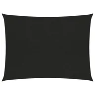 Parasole ogrodowe - vidaXL Żagiel przeciwsłoneczny, 160 g/m, czarny, 5x6 m, HDPE vidaXL - miniaturka - grafika 1