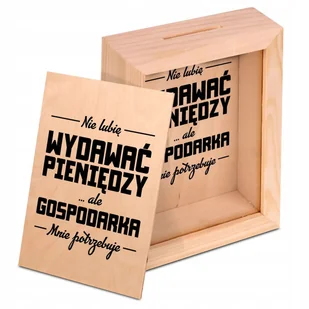 DREWNIANA Skarbonka Ramka WYDAWANIE PIENIĘDZY Wz - Skarbonki - miniaturka - grafika 1