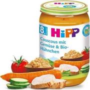 Dania dla dzieci - HiPP, Bio, kuskus z warzywami i kurczakiem, 220 g - miniaturka - grafika 1