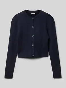 Kurtka z dzianiny o kroju regular fit z listwą guzikową - Swetry dla dziewczynek - miniaturka - grafika 1
