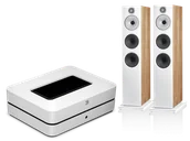 Zestawy stereo - Bluesound POWERNODE (biały) + 603 S3 (dąb) - miniaturka - grafika 1