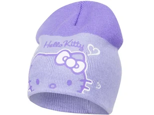 Fioletowa czapka dziecięca Hello Kitty - rozmiar 48 - Czapki dla dzieci - miniaturka - grafika 1