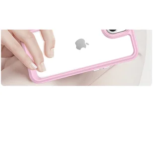 Outer Space Case etui iPhone 14 sztywny pokrowiec z żelową ramką różowy - Etui i futerały do telefonów - miniaturka - grafika 4