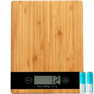 Waga Kuchenna Bambusowa Elektroniczna Dotyk 5Kg 1G - Wagi kuchenne - miniaturka - grafika 1