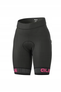 Spodenki rowerowe damskie Alé Cycling Solid Traguardo Xs Czarno-różowy - Spodenki rowerowe - miniaturka - grafika 1