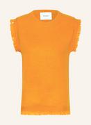 Koszulki i topy damskie - Lisa Yang Top Z Dzianiny Mathilde Z Kaszmiru orange - miniaturka - grafika 1