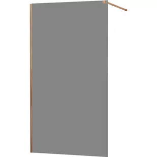 Mexen Kioto ścianka prysznicowa 80 x 200 cm, grafit 8 mm, różowe złoto - 800-080-101-60-40 - Ścianki i drzwi prysznicowe - miniaturka - grafika 1
