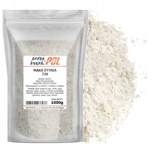 MĄKA ŻYTNIA CHLEBOWA TYP 720 1kg Do wypieku chleba naturalna jakość Kol-Pol - Mąka - miniaturka - grafika 1