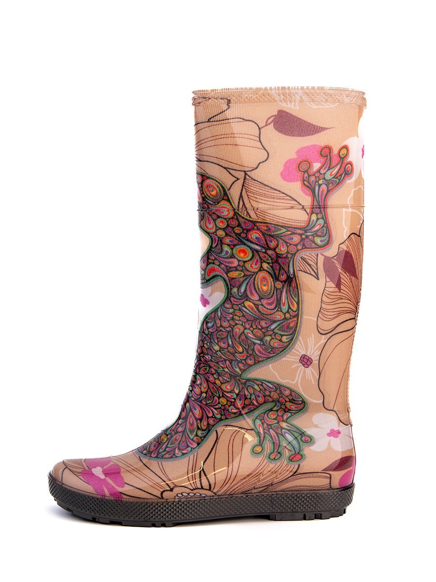 Damskie kalosze salamandra beżowe demar