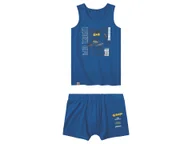 Majtki dla dzieci - LEGO Zestaw bielizny dziecięcej (podkoszulka + majtki/bokserki) (122/128, Ninjago2/niebieski) - miniaturka - grafika 1