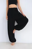 Spodnie sportowe damskie - Spodnie haremki do jogi ALLADIN - czarne xs/s - miniaturka - grafika 1