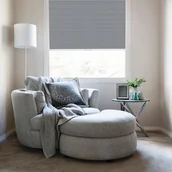 Rolety - Roleta plisowana Plaster Miodu Srebro 54 x 220 cm szaro-niebieska - miniaturka - grafika 1