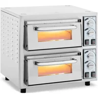Piece, kotły i płyty grzejne gastronomiczne - Piec do pizzy - 2 komory - 4400 W - Ø35 cm - kamień ogniotrwały - Royal Catering RCPO-4400-2PS - miniaturka - grafika 1