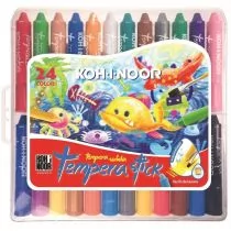 Kredki woskowe wykręcane Tempera Stick 24 kolory - Przybory szkolne - miniaturka - grafika 2