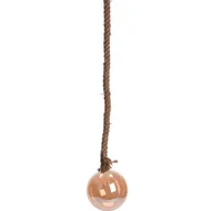 Bombki - Home Styling Collection Bombka choinkowa LED na sznurze 15 cm bursztynowa ABR522540 - miniaturka - grafika 1