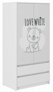 Szafa dziecięca B-9 BIAŁY MISIU - Szafy i szafki dla dzieci - miniaturka - grafika 1