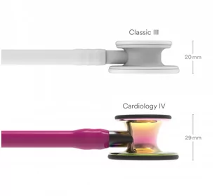 Stetoskop Littmann Cardiology IV 6241 Stetoskop kardiologiczny High Polish RainbowFinish, przew.malin,trzon smoke,lira smoke - Urządzenia medyczne - miniaturka - grafika 4