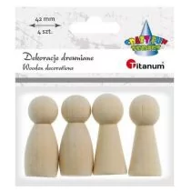 Titanum Drewniane pionki 42 mm 4 szt. - Decoupage - miniaturka - grafika 1