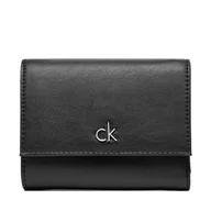 Portfele - Mały Portfel Damski Calvin Klein Ck Daily Medium Trifold_Pbl K60K612851 Czarny - miniaturka - grafika 1