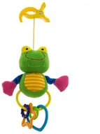 Zawieszki dla dzieci i niemowląt - MIĘKKA ZAWIESZKA DO WÓZKA ŁÓŻECZKA NA KLIPS ŻABA - miniaturka - grafika 1