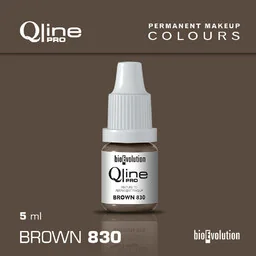 Pigment do makijażu permanentnego brwi Bioevolution Brown 830 Qline Pro 5ml - Pozostałe akcesoria kosmetyczne - miniaturka - grafika 1