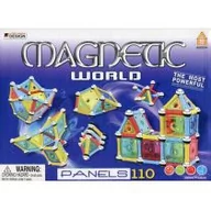 Klocki - Lean Toys Klocki magnetyczne magnetic world 110 elementów - miniaturka - grafika 1