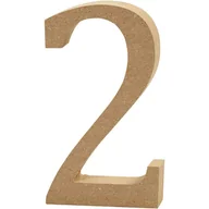 Pozostałe akcesoria dla plastyków - Creativ Company A/S Cyfra 2 z MDF, 8 cm - miniaturka - grafika 1