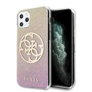 Szkła hartowane na telefon - GUESS Guess Gradient Circle Glitter 4G etui na iPhone 11 Pro (Gold/Pink) GUHCN58PCUGLPGG - miniaturka - grafika 1