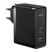 Ładowarki do telefonów - Baseus GaN5 Pro szybka uniwersalna ładowarka sieciowa GaN USB Typ C / USB 100W PD3.0, QC4.0+, AFC czarny (CCGP090201) - miniaturka - grafika 1